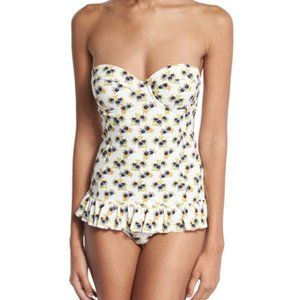 Tory Burch Avalon Flounce-Hem Swimsuit NWT